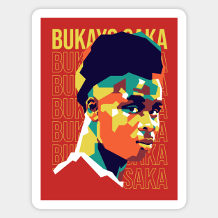 Bukayo Saka on WPAP art 2 Magnet